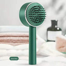 One-key Self-cleaning Hair Brush Anti-Static Airbag Massage Comb (Green)