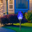 12LED Solar Flame Torch Light Blue Flickering Night Lamp Yard Decor (8pcs)