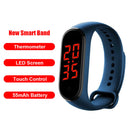 LED Display Body Temperature Smart Band Bracelet 90Days Standby Time (Blue)
