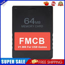 Retro FMCB V1.966 USB HDD Memory Card for PS2 PS1 Game Consoles Card (64MB)