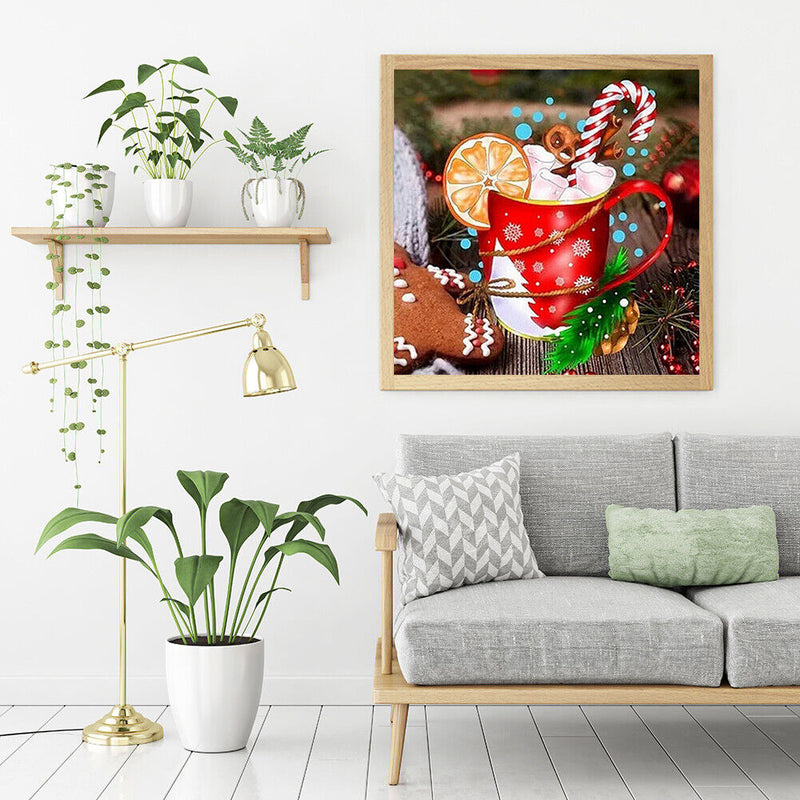 Frameles Coffee Cup Oil Paint By Numbers Wall Art Posters Picture Craft Gift Kit