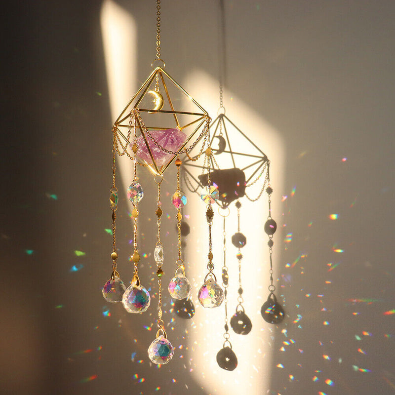 Crystal Wind Chimes Wall Window Door Hanging Ornaments Room Garden Home Decor