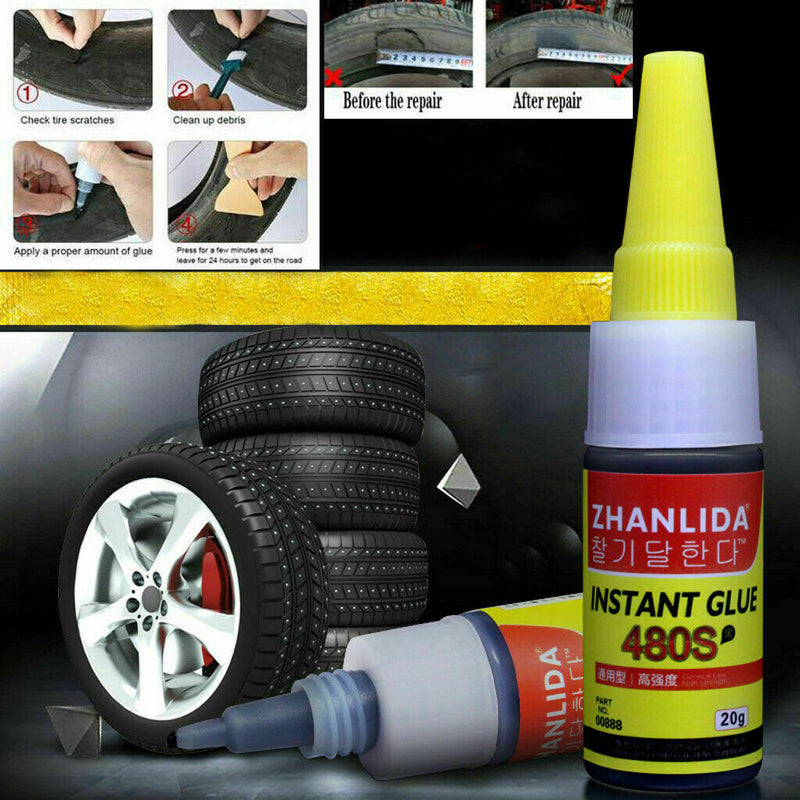 Mighty Tire Repair Glue Tyre Puncture Sealant Glue Bike Car G3X3 Tire Patch C7T5