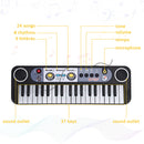 Kids Piano Keyboard 37 Keys Electronic Keyboard Educational Toys - Black