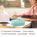 Large Capacity Pencil Case Cosmetic Bag with Zipper Makeup Stationery Organ