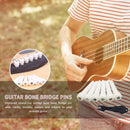 6pcs Cattle Bone Acoustic Guitar Bridge Pins with Pin Puller for Folk Guitar