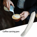 Electrical Latte Pen Coffee Carving Cappuccino Pull Flower Decor (White)