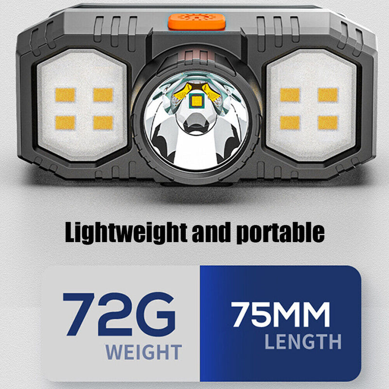 XPE+COB LED Headlights USB Rechargeable Super Bright Waterproof Pocket Lam