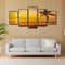 Wall Hanging Tropical Sunset Oil Paint Home Room Art Craft Paint Ornament Gift