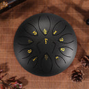 6 Inch 11-Note Tongue Drum with Drumsticks Hand Pan Ethereal Drums (Black)