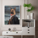 Gentleman Dog Oil Paint By Numbers Kit DIY Acrylic Painting on Canvas Framele