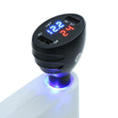 3 in1 Car Truck Auto Cigarette 12/24V Dual USB Charger LED Thermometer Voltmeter