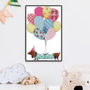 2 Strands Puppy Balloons Partial Embroidery Stamped Cross Stitch Home Decor G