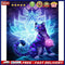 Purple Leopard Acrylic Oil Paint By Numbers Set Canvas Drawing DIY Coloring