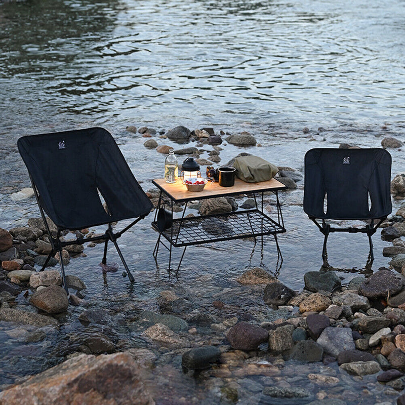 #A ShineTrip Lightweight Portable Camping Chair Aluminum Alloy Folding Moon Chai