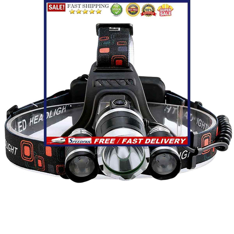 LED Headlamp Flashlight T6 3 Lights 800LM Waterproof Outdoor Camping Headli