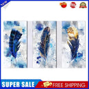Feather Abstract 3 Panels Oil Paint By Number Canvas DIY Picture Decoration