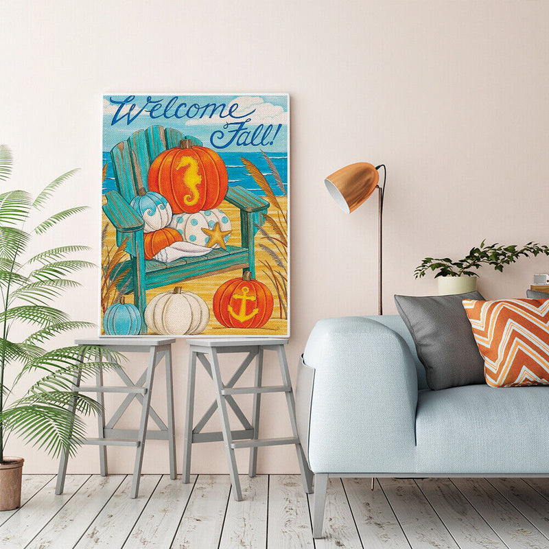 Pumpkin Canvas Paint By Numbers Oil Hand Painted Drawing Kit Home Decorations