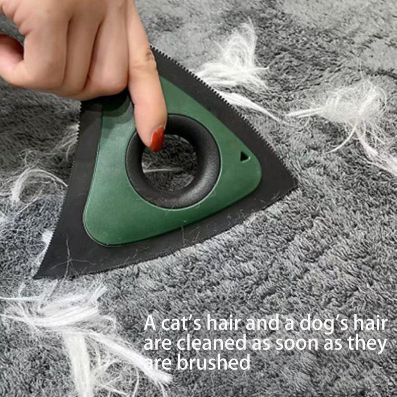 Dog Cat Hair Remover Brush Pet Lint Fur Carpet Sofa Lint Scraper (Green)
