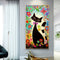 Cartoon Flower Cat Oil Paint By Numbers Wall Art Craft Coloring Drawing for Kids