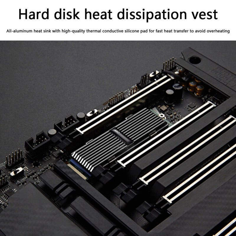 SSD Heatsink Radiator Cooler M.2 2280 NVME Heat Dissipation Pads (Grey) Newly