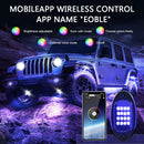 Waterproof Car Underglow RGB LED Rock Lights Chassis Music Lamps (1 to 6) Newly