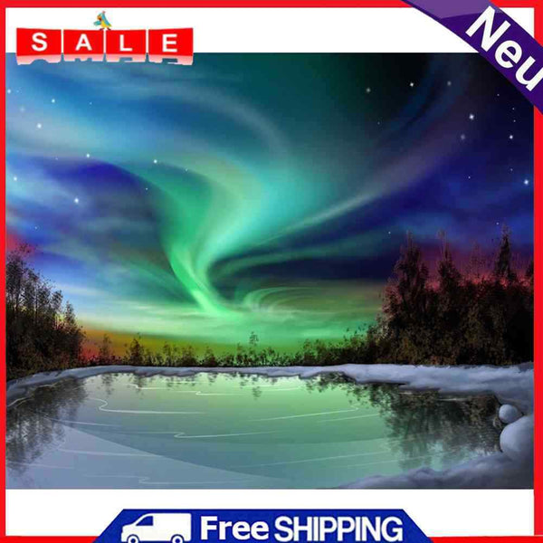 Painting By Numbers Aurora Hand Painted Canvas Oil Art Picture Crafts DIY Kit
