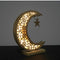 Eid Decor DIY Craft Wooden Ornament Moon LED Light EID Mubarak Light Night Lamp