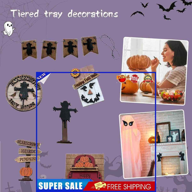 Wooden Layer Trays Decorative Sign Durable Farm Style Crafts Holiday Party Gifts