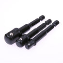 10X3pcs/set 1/4 3/8 1/2 Hex Power Drill Driver Socket Wrench Adapter
