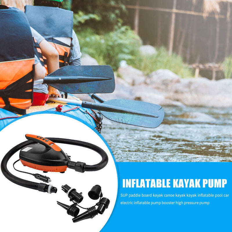 16psi Car Electric Air Pump Kayak Airbed Swimming Pool High Pressure Inflator