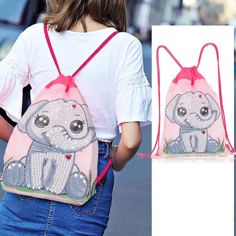 Diamond Painting DIY Special Shaped Drill Elephant Backpack Kit (WXC069) Newly