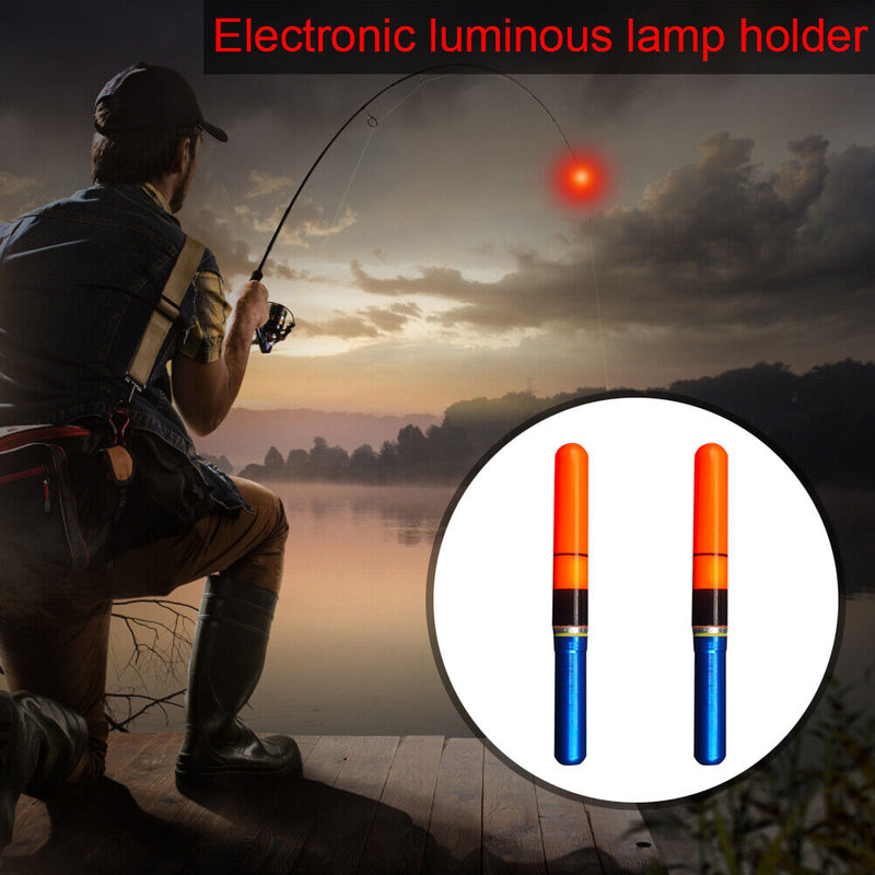 2pcs Luminous LED Light Stick Electronic Sea Fishing Rod Float Tube (Red) Newly