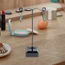 Acrylic Metal Stud Earring Display Rack Stand Jewelry Holder (Black L)