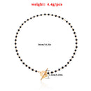 Fashion Crystal Bead Black Jewelry Collar Necklace Choker Chain Buckle Flower