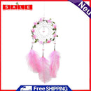 Akaddy Pink Feathers Handmade Dreamcatcher Craft Dream Catcher Net Home Wall