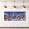 Snowy Village Night Oil Paint By Numbers Kits Canvas Picture DIY Wall Art C