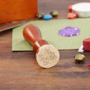 Retro Plant Pattern Wax Seal Stamps Wooden Handle DIY Sealing Wax (F307)