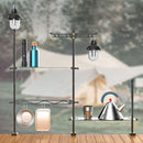 Desktop Shelf Lamp Pole - DIY Folding Storage Hanger Shelf with Light Stand