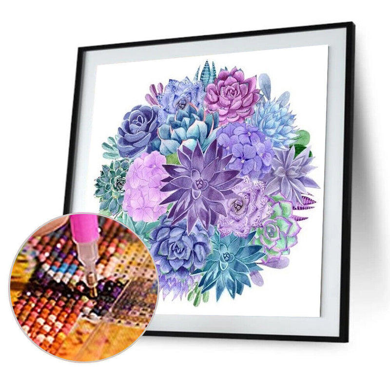 Diamond Painting DIY Succulent bouqued Full Round Drill Rhinestone Picture
