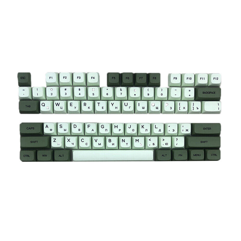 PBT Keycap for MX Switch Gaming Mechanical Keyboard Parts (Matcha Russian)
