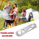Outdoor EDC Portable Cutlery Fork Spoon Bottle Opener Camping Picnic Tool Newly