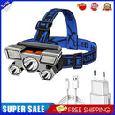 USB COB LED Headlamp Outdoor Waterproof Headlight Torch w/ Charger Adapters