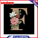 5D DIY Diamond Painting Flower Letter F Full Round Drill Mosaic Home Decoration