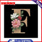 5D DIY Diamond Painting Flower Letter F Full Round Drill Mosaic Home Decoration