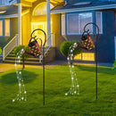 LED Kettle Solar Light Watering Can Sprinkle Fairy Lamp Garden Decor (B) Newly