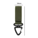 2pcTriangle Backpack Hanging Buckle 360-Degree Rotation D-Shaped Hook Green