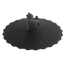 Silicone Cup Lid Heat Resistant Leakproof Reusable Sealed Cover (Black Cat)