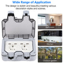 Outdoor IP66 Waterproof EU Plug USB Charging Weatherproof Electrical Socket