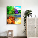 11CT Full Cross Stitch Four Seasons Tree Counted DIY Cotton Thread Needleworks